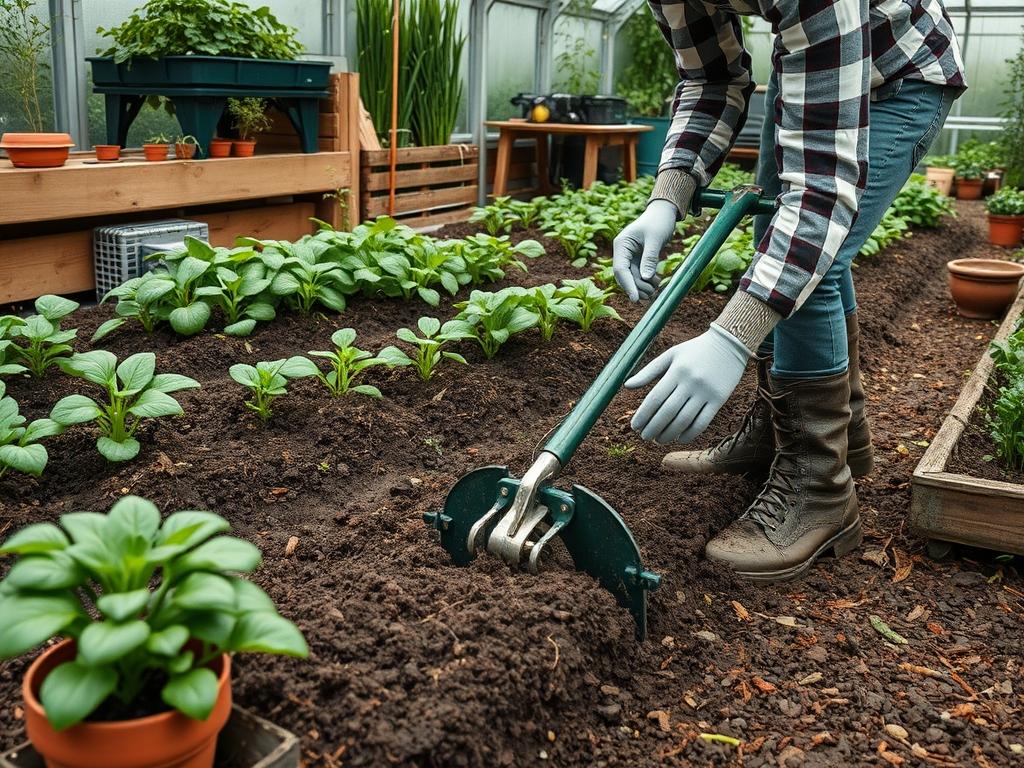 Hand Tilling for Small Beds